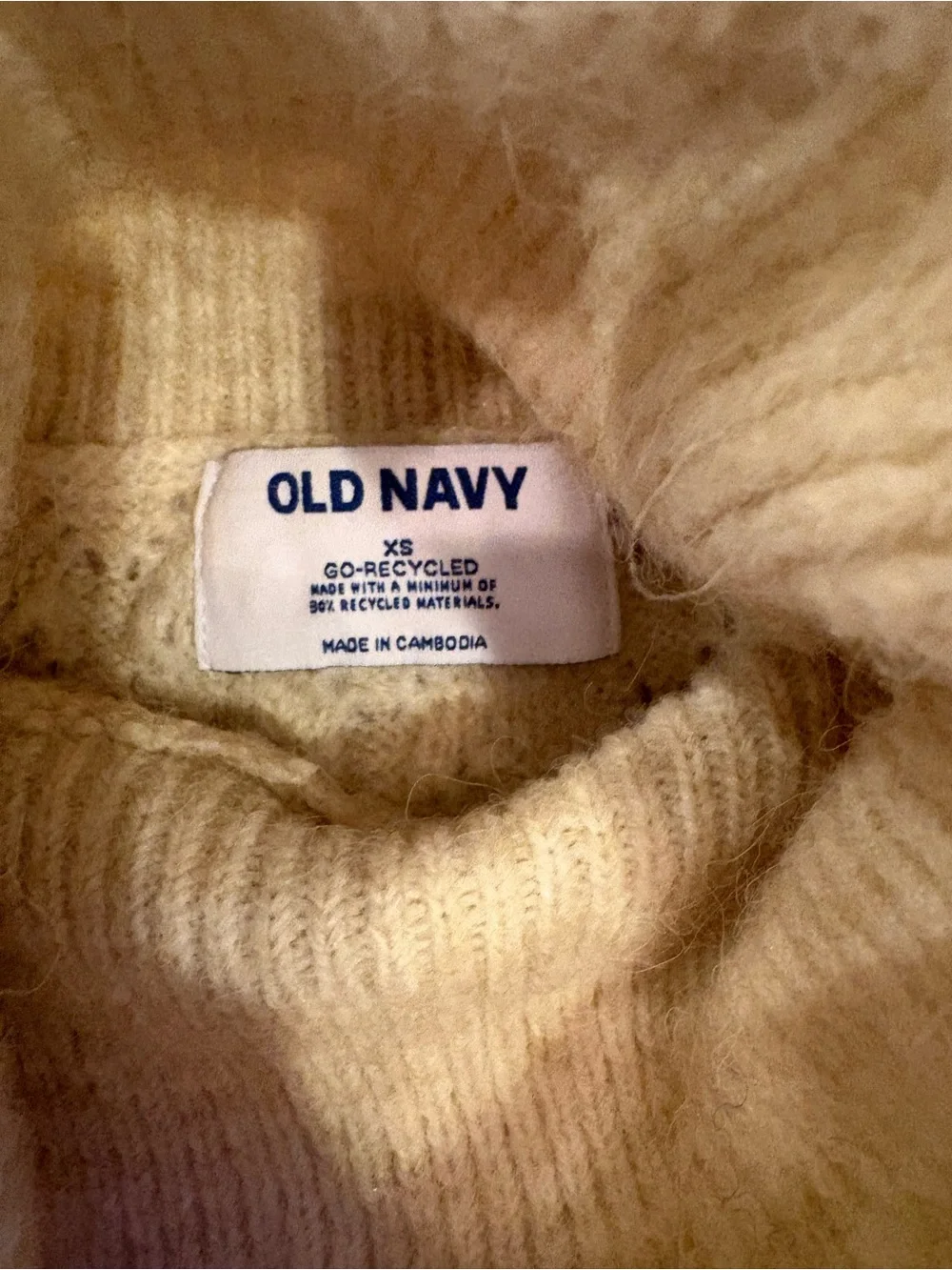 Old Navy cozy cream